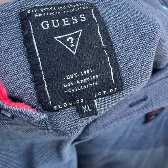 Men’s colour block Guess Polo shirt size XL - Picture 2 of 6